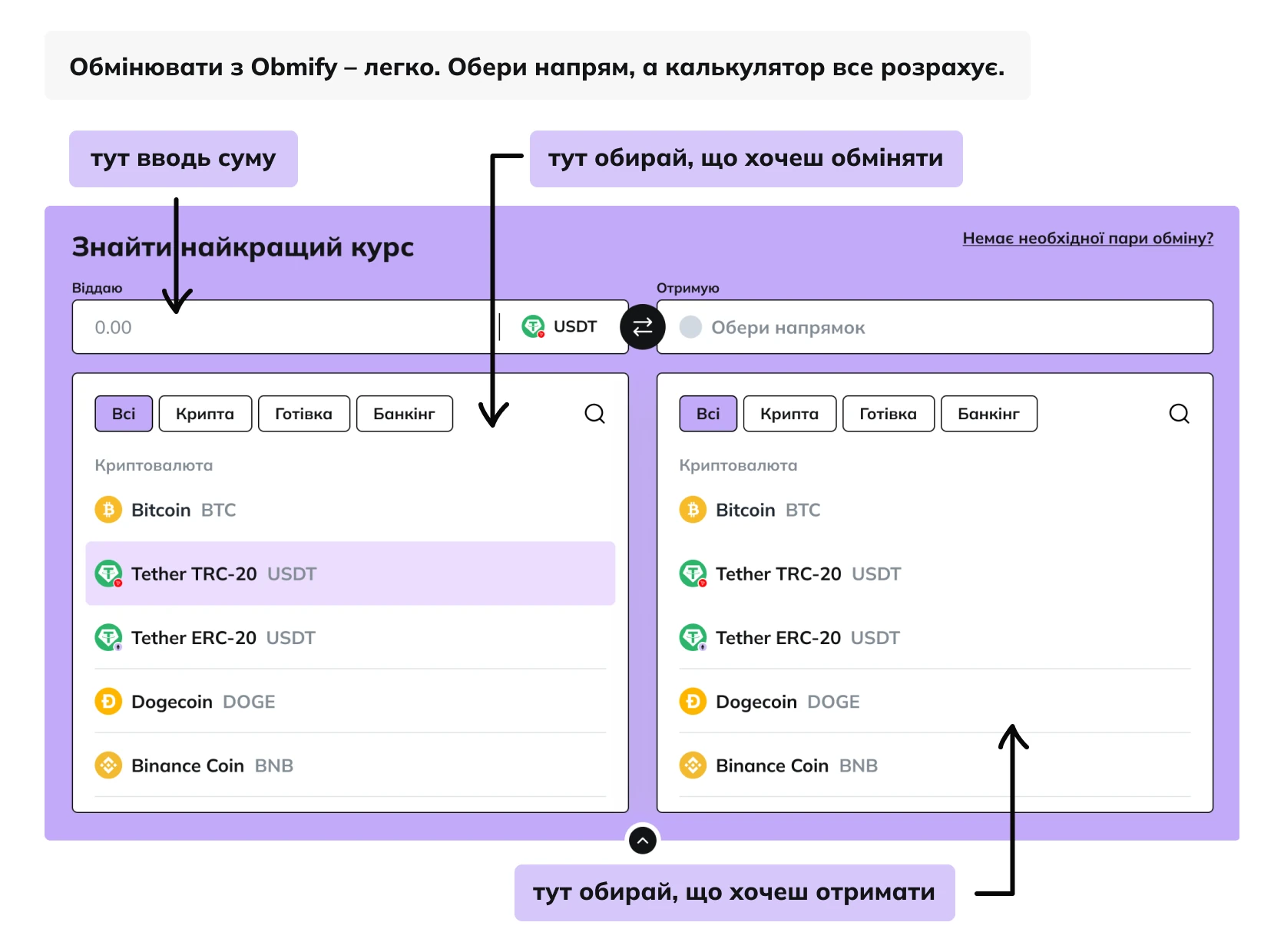 Як здійснити обмін?